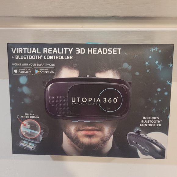 Utopia 360° VR Headset | 3D Virtual Reality Headset for VR Games, 3D Movies, and - Picture 1 of 7